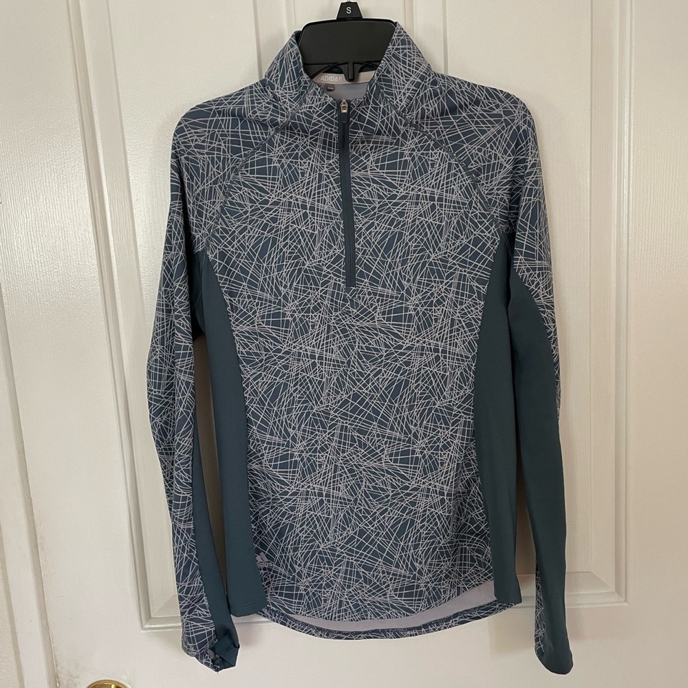 Adidas Half zip Golf Shirt XS Green, gray